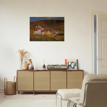 PORTDOGUE AND MOUNT PANI FROM AYUNTAMIENTO - Salvador Dali Brushed Aluminum Print - 70x100 cm / 28x40 inches | Salvador Dali Aluminum Print | Salvador Dali Prints
