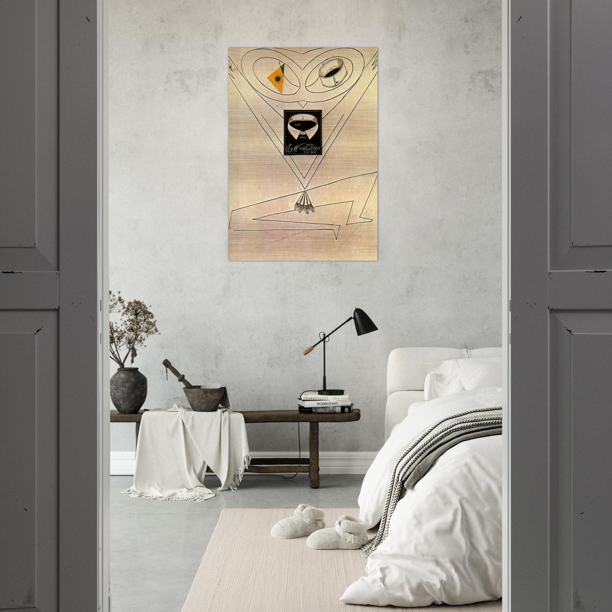 Dancing Owl - Max Ernst Brushed Aluminum Print - 70x100 cm / 28x40 inches | Max Ernst Aluminum Print | Max Ernst Prints