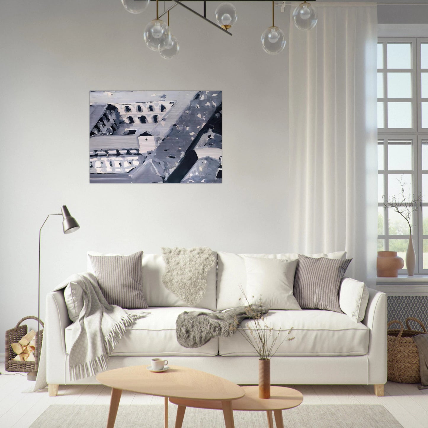 TOWNSCAPE M5 1968 - Gerhard Richter Brushed Aluminum Print - 70x100 cm / 28x40 inches | Gerhard Richter Aluminum Print | Gerhard Richter Prints
