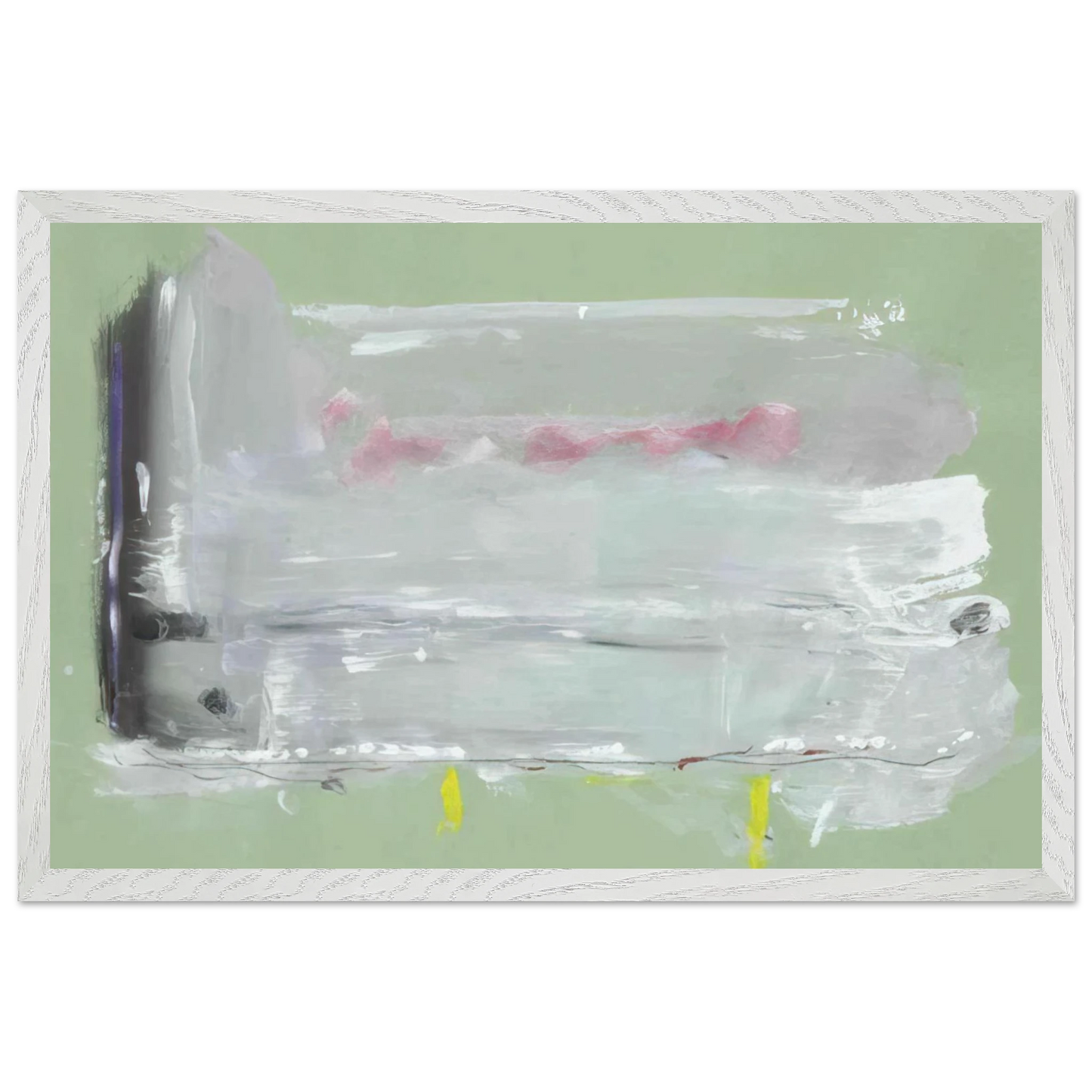 Helen Frankenthaler - Untitled - 1984 Wall art - 30x45 cm / 12x18 inches - Premium Wooden Framed Poster With Fine Art Paper-canvas - White frame