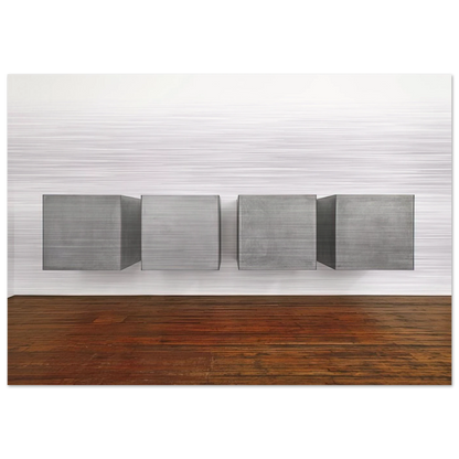 Untitled - 1988 - Donald Judd Brushed Aluminum Print - 70x100 cm / 28x40 inches | Donald Judd Aluminum Print | Donald Judd Prints