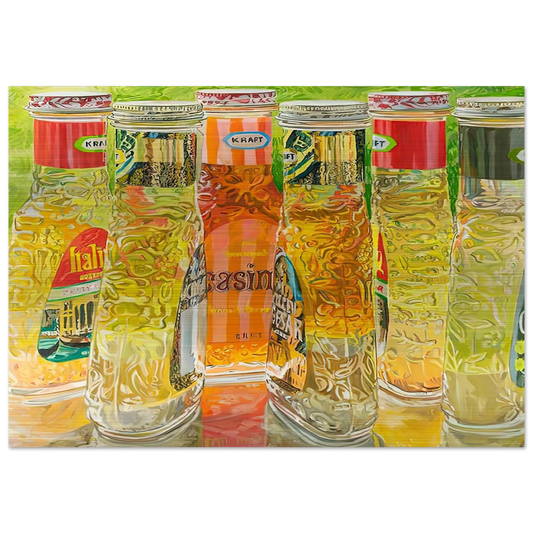 KRAFT SALAD DRESSING 1973 - Janet Fish Brushed Aluminum Print - 70x100 cm / 28x40 inches | Janet Fish Aluminum Print | Janet Fish Prints
