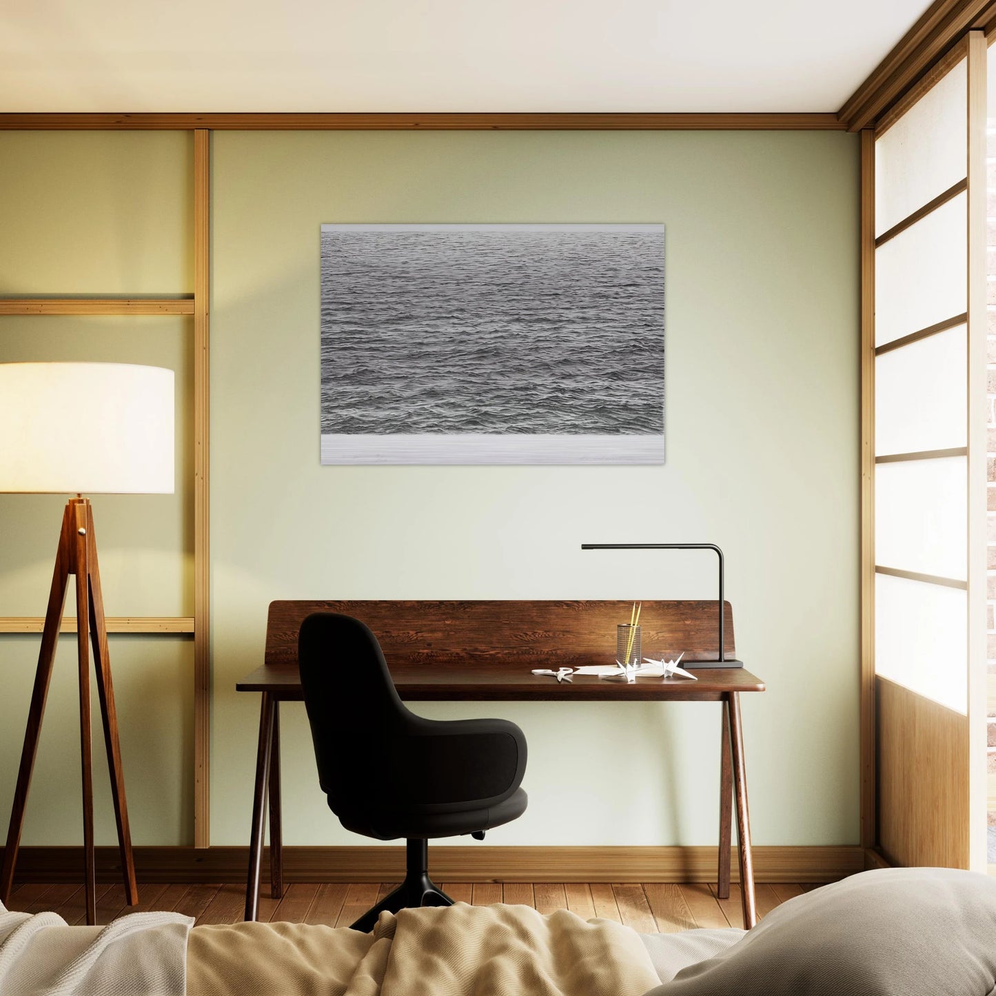 DRYPOINT OCEAN SURFACE 1983 - Vija Celmins Brushed Aluminum Print - 70x100 cm / 28x40 inches | Vija Celmins Aluminum Print | Vija Celmins Prints