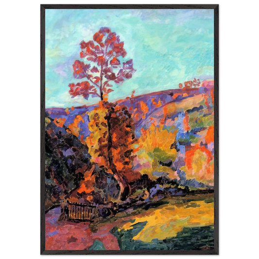 Paysage a Crozant - 1917 - Armand Guillaumin 70x100 cm / 28x40 inches Framed Art Print – Black Wooden Frame