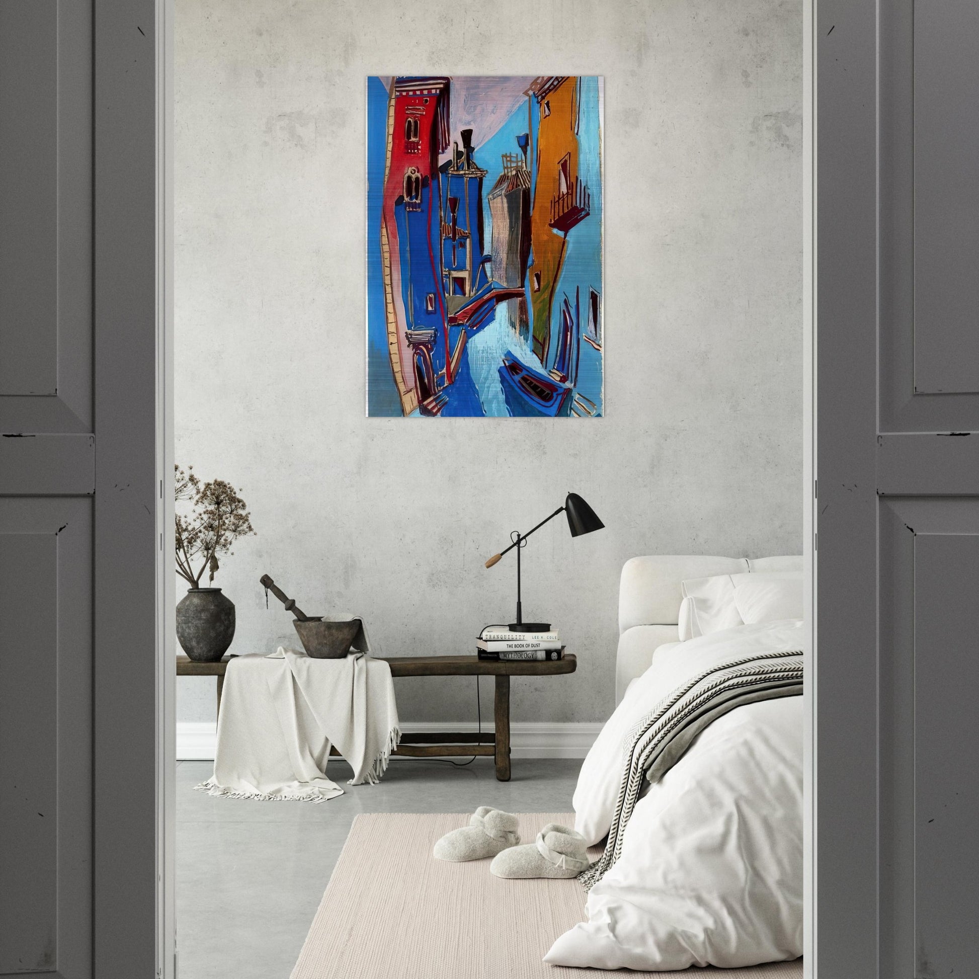 VENICE 1948 - Enrico Prampolini Brushed Aluminum Print - 70x100 cm / 28x40 inches | Enrico Prampolini Aluminum Print | Enrico Prampolini Prints