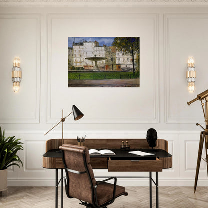 PLACE PIGALLE - Maurice Utrillo Brushed Aluminum Print - 70x100 cm / 28x40 inches | Maurice Utrillo Aluminum Print | Maurice Utrillo Prints