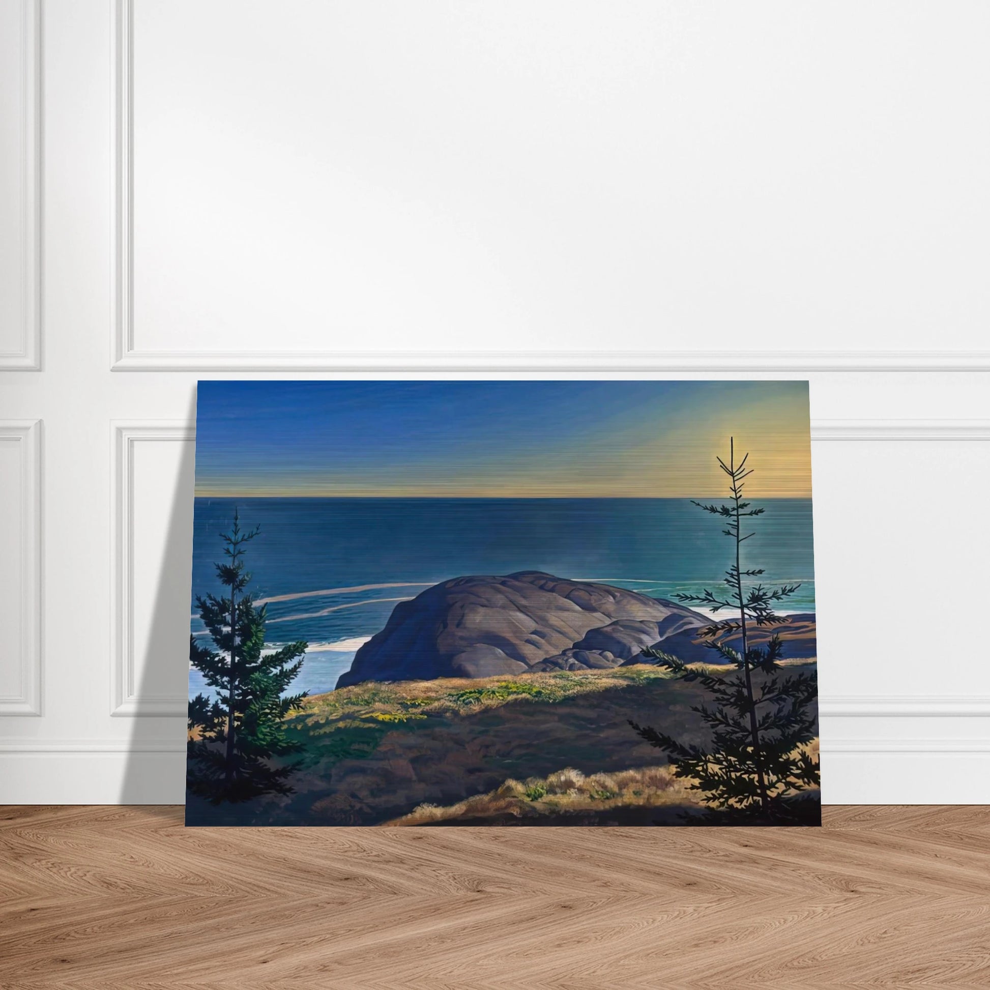 Young Spruces, Maine Coast - Rockwell Kent Brushed Aluminum Print - 70x100 cm / 28x40 inches | Rockwell Kent Aluminum Print | Rockwell Kent Prints