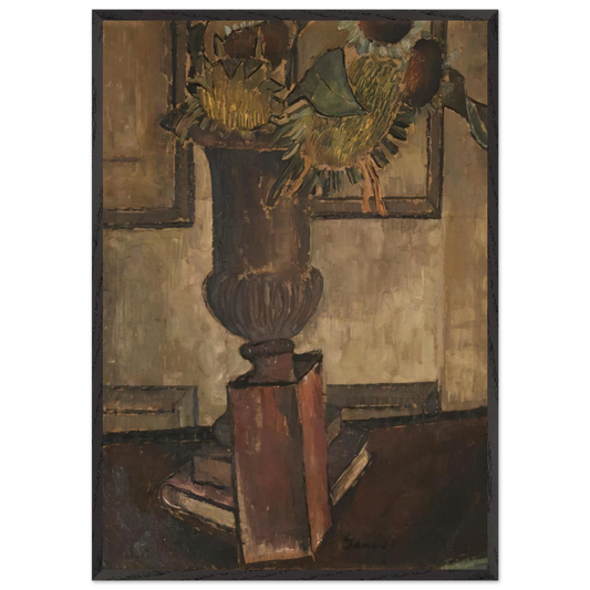 Sunflower - 1933 - Morris Graves 70x100 cm / 28x40 inches Framed Art Print – Black Wooden Frame