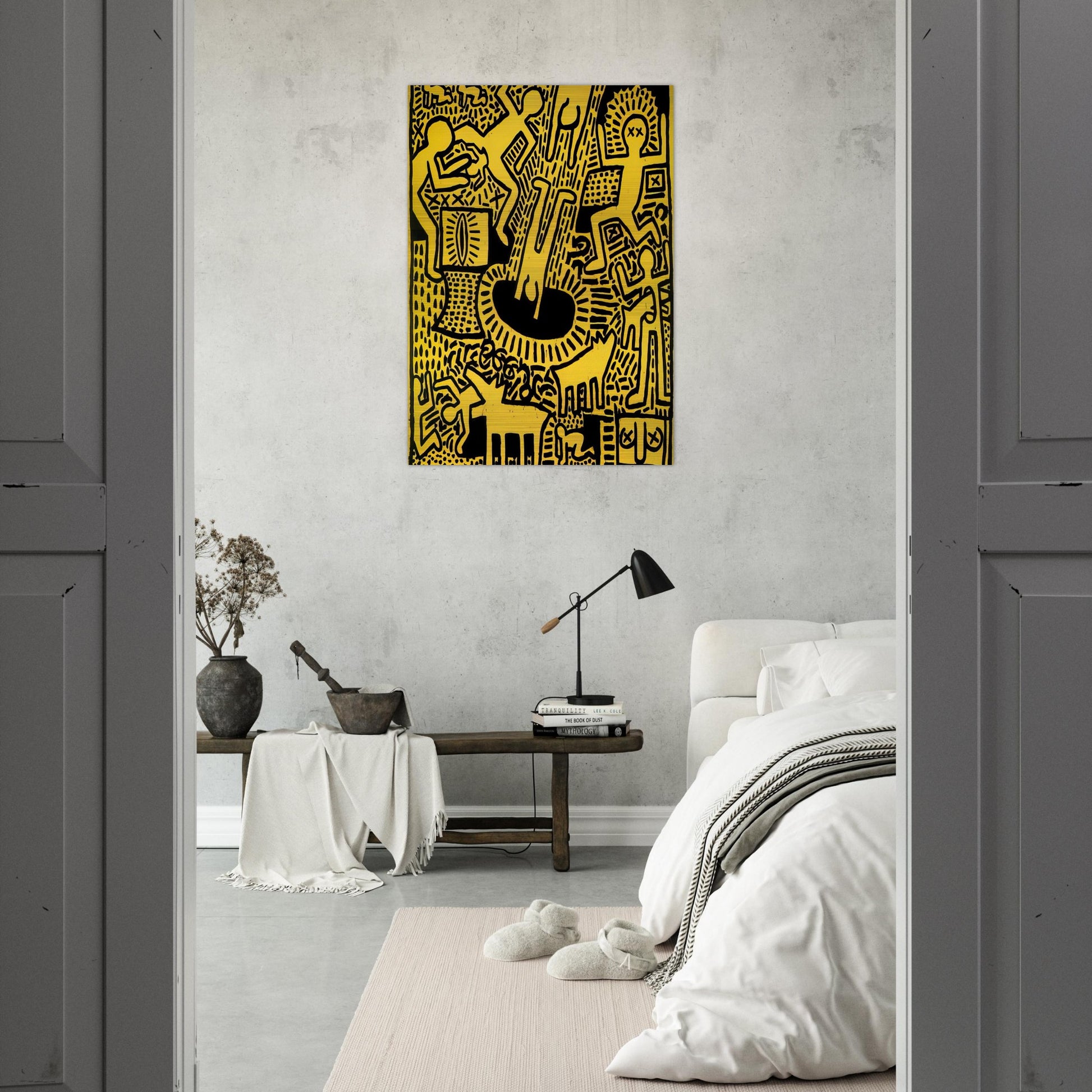 UNTITLED 1981 - Keith Haring Brushed Aluminum Print - 70x100 cm / 28x40 inches | Keith Haring Aluminum Print | Keith Haring Prints | Keith Haring Art For Sale