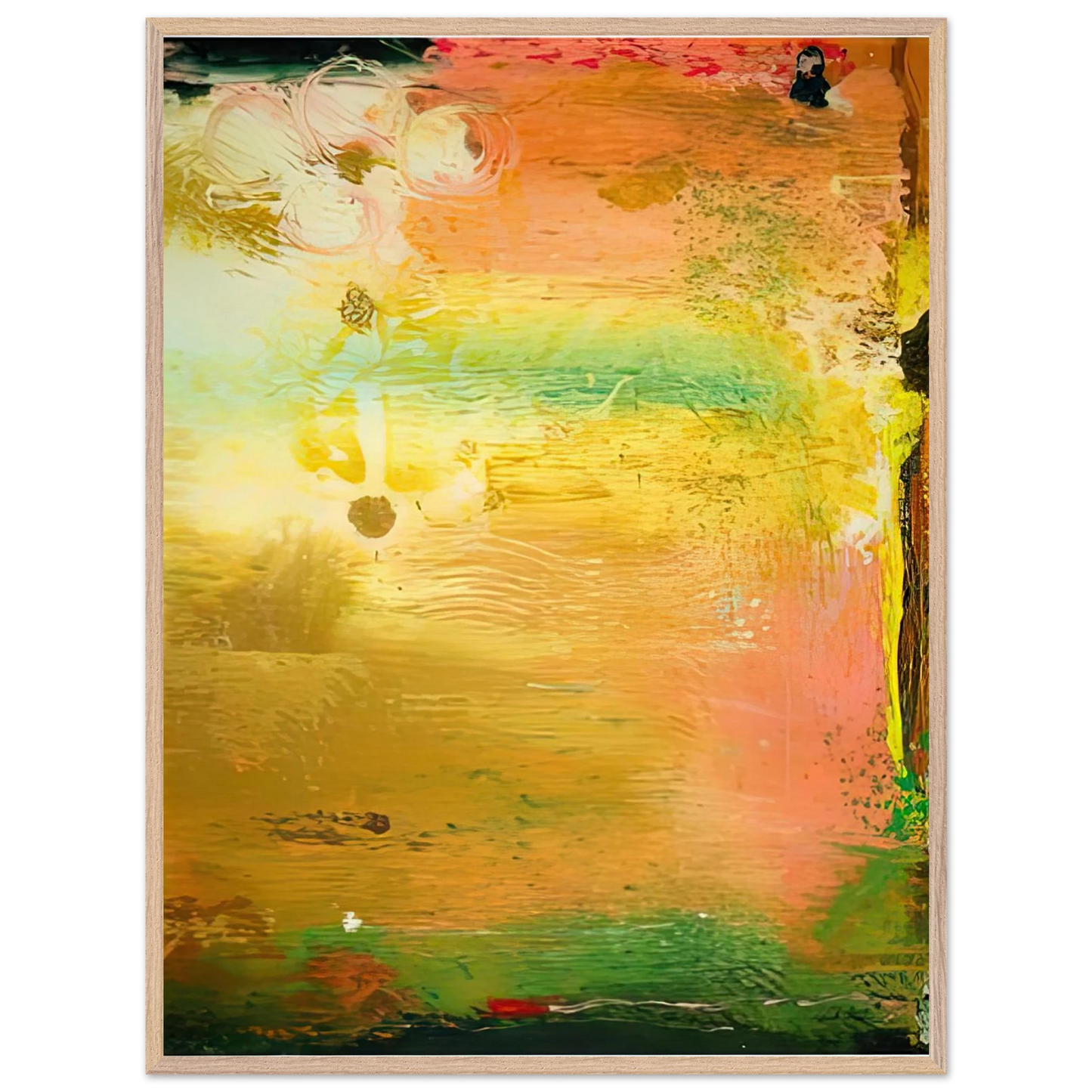 Helen Frankenthaler - Fantasy Garden, 1992- Wall Art - 60x80 cm / 24x32 inches - Premium Wooden Framed Poster With Fine Art Paper-canvas - Black frame