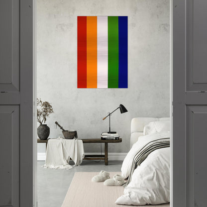 Red Orange White Green Blue - Ellsworth Kelly Brushed Aluminum Print - 70x100 cm / 28x40 inches | Ellsworth Kelly Aluminum Print | Ellsworth Kelly Prints