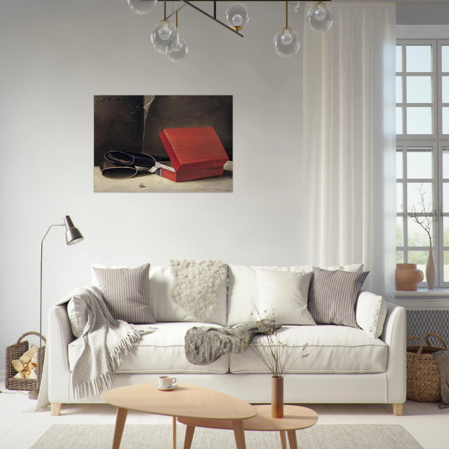 Scatola rossa con astuccio per occhiali - 1923 - Julius Bissier Brushed Aluminum Print - 70x100 cm / 28x40 inches | Julius Bissier Aluminum Print | Julius Bissier Prints