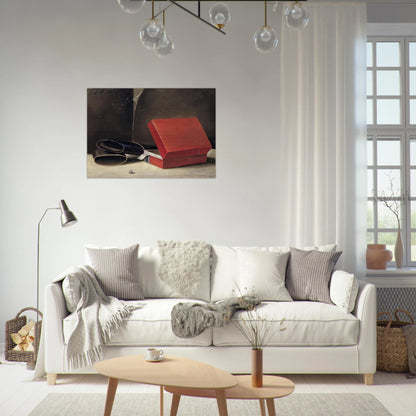 Scatola rossa con astuccio per occhiali - 1923 - Julius Bissier Brushed Aluminum Print - 70x100 cm / 28x40 inches | Julius Bissier Aluminum Print | Julius Bissier Prints