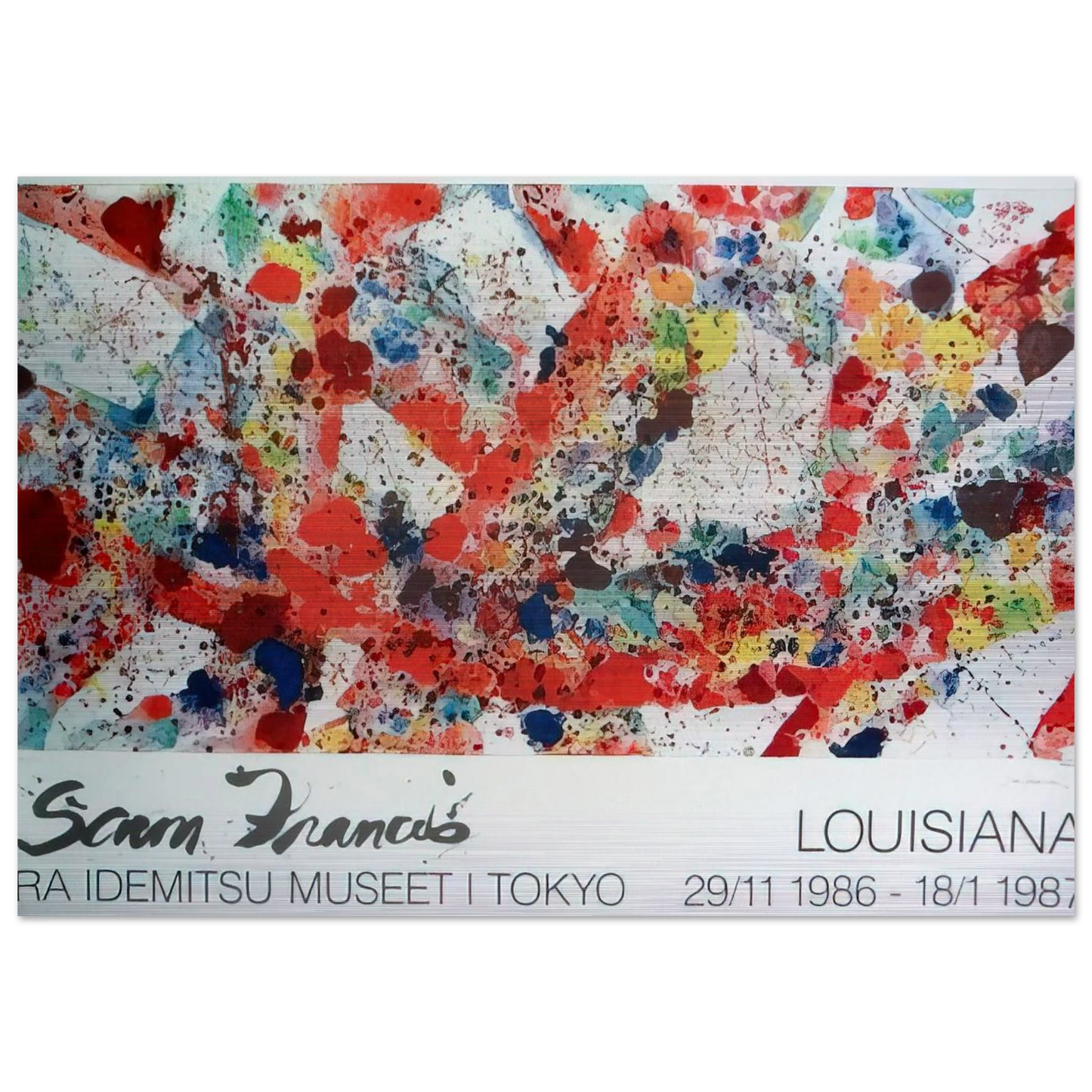 Polar Red - Sam Francis Brushed Aluminum Print - 70x100 cm / 28x40 inches | Sam Francis Aluminum Print | Sam Francis Prints