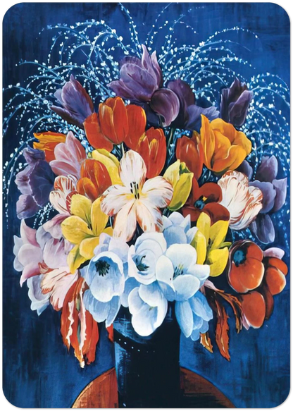 BOUQUET OF TULIPS By Moise Kisling Pack of 10 Post Cards | Moise Kisling Post Cards | A6 (10.5 x 14.8 cm) - 4.1 x 5.8 inches