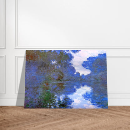 Morning on the Seine, Clear Weather 02 - claude monet Brushed Aluminum Print - 70x100 cm / 28x40 inches | claude monet Aluminum Print | claude monet Prints