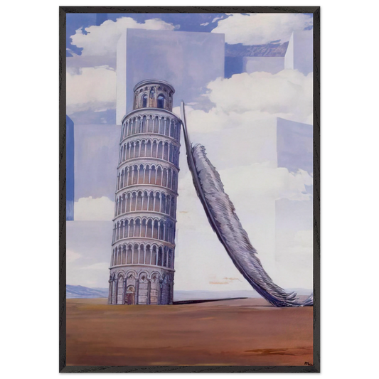 MEMORY OF A JOURNEY 1955 - Rene Magritte 70x100 cm / 28x40 inches Framed Art Print – Black Wooden Frame