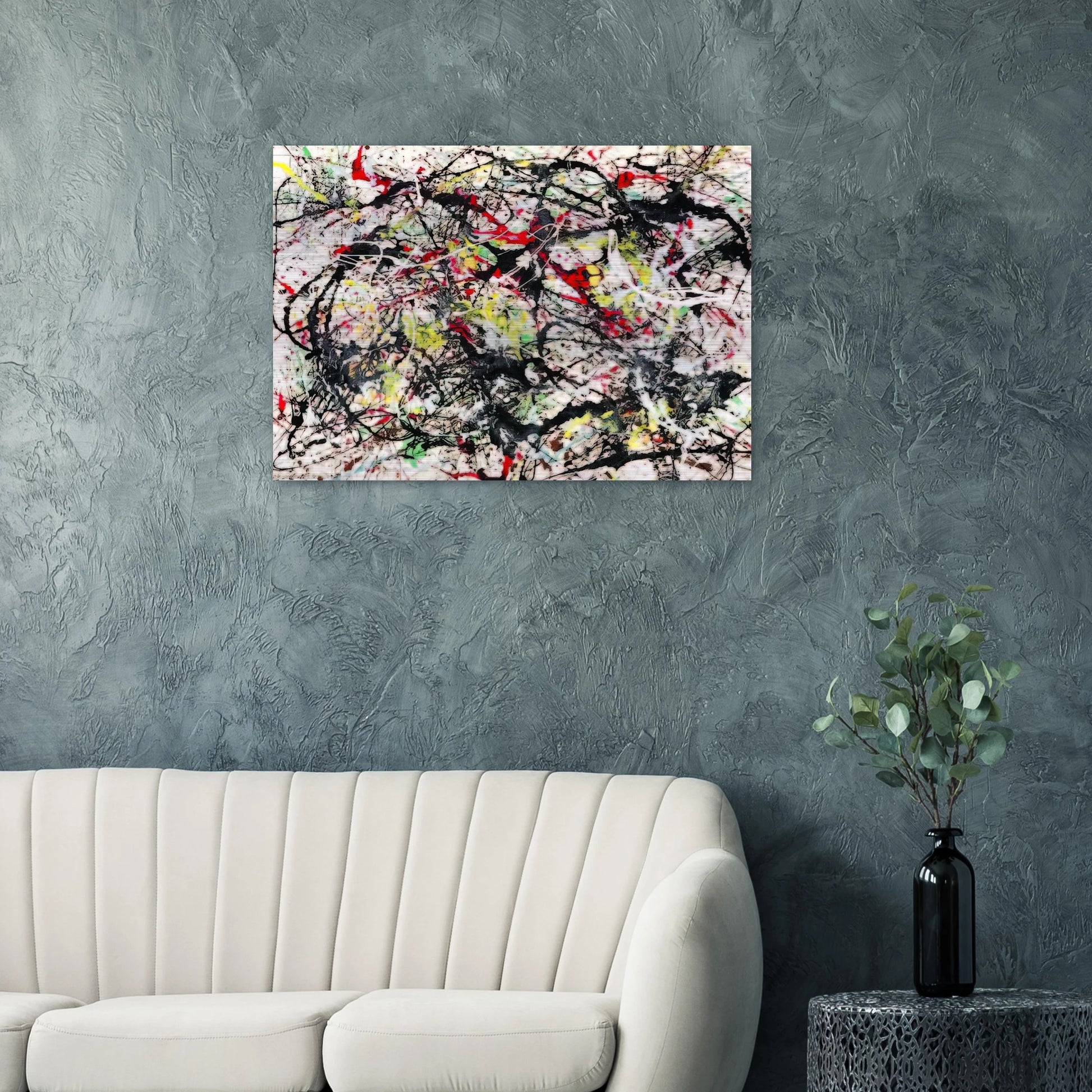 NUMBER 48 1949 - Jackson Pollock Brushed Aluminum Print - 70x100 cm / 28x40 inches | Jackson Pollock Aluminum Print | Jackson Pollock Prints