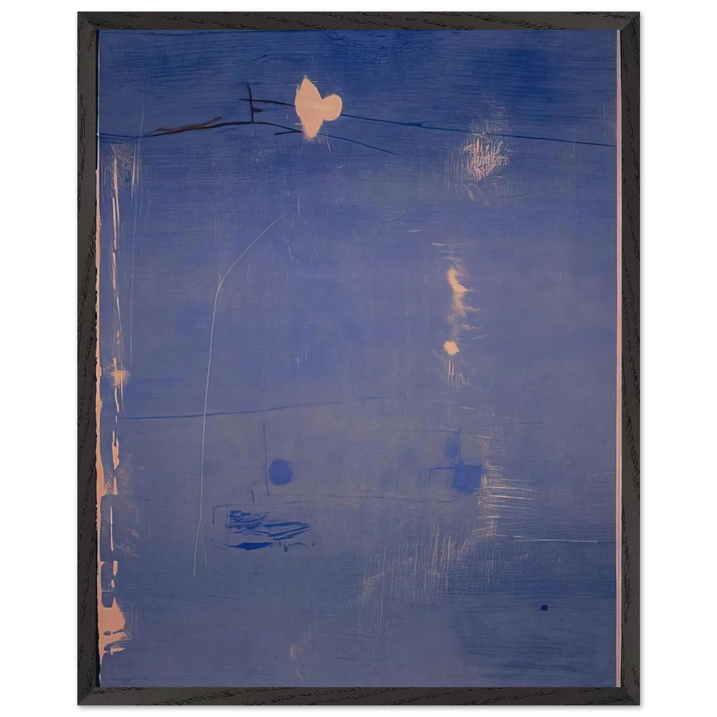 Helen Frankenthaler - Cameo - 1980 Wall art - 45x60 cm / 18x24 inches - Premium Wooden Framed Poster With Fine Art Paper-canvas - Black frame