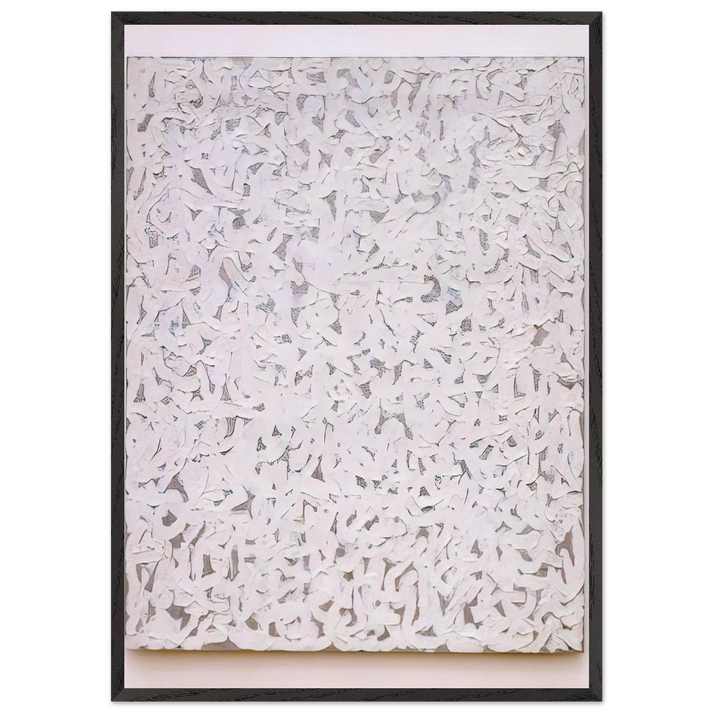 Points - 1963 - Robert Ryman 70x100 cm / 28x40 inches Framed Art Print – Black Wooden Frame
