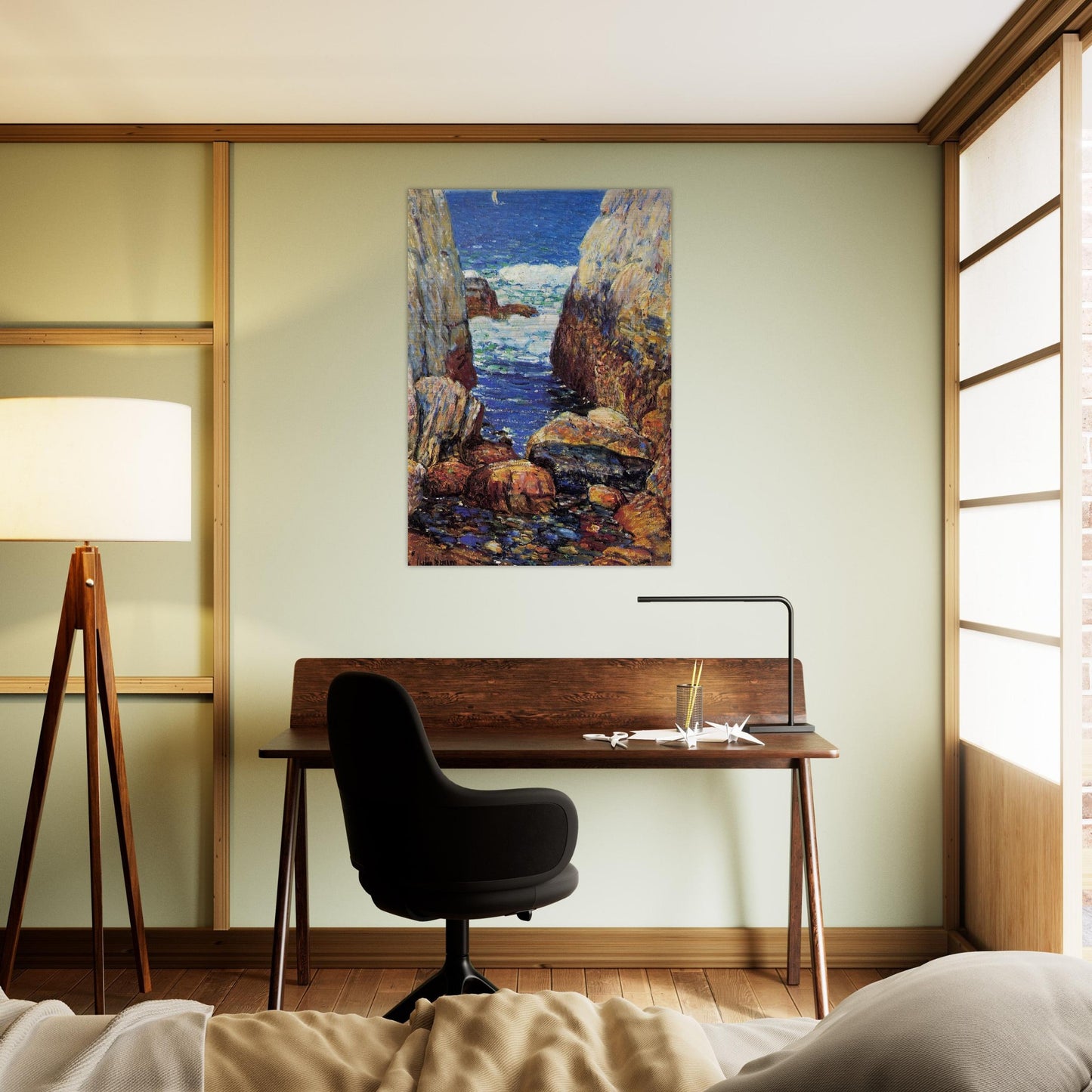 Sea and Rocks, Appledore, Isles of Shoals - Childe Hassam Brushed Aluminum Print - 70x100 cm / 28x40 inches | Childe Hassam Aluminum Print | Childe Hassam Prints