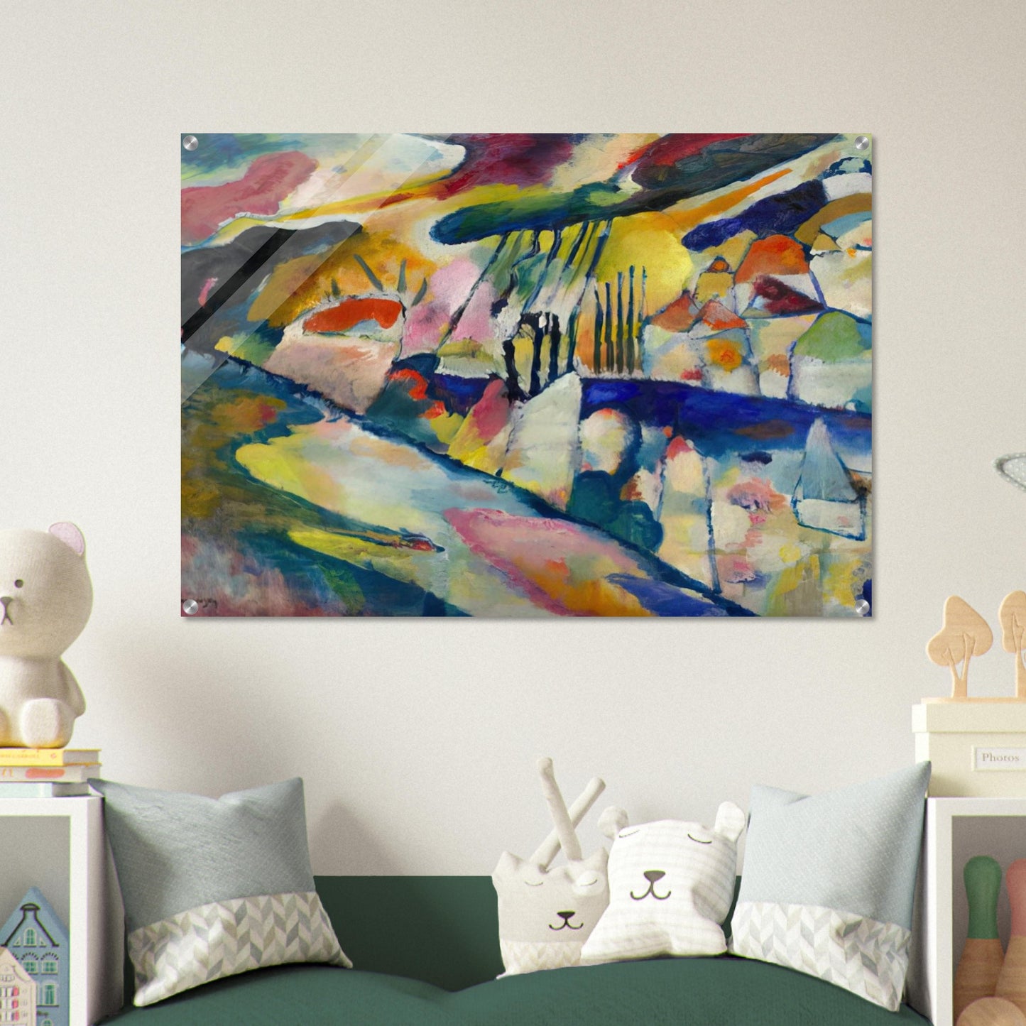 LANDSCAPE WITH RAIN 1913 - Wassily Kandinsky Acrylic Print - 70x100 cm / 28x40″ inches
