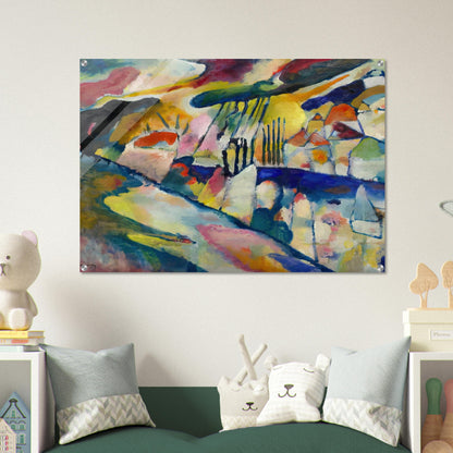LANDSCAPE WITH RAIN 1913 - Wassily Kandinsky Acrylic Print - 70x100 cm / 28x40″ inches