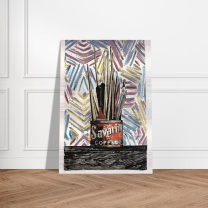 SAVARIN ULAE 183 - Jasper Johns Brushed Aluminum Print - 70x100 cm / 28x40 inches | Jasper Johns Aluminum Print | Jasper Johns Prints
