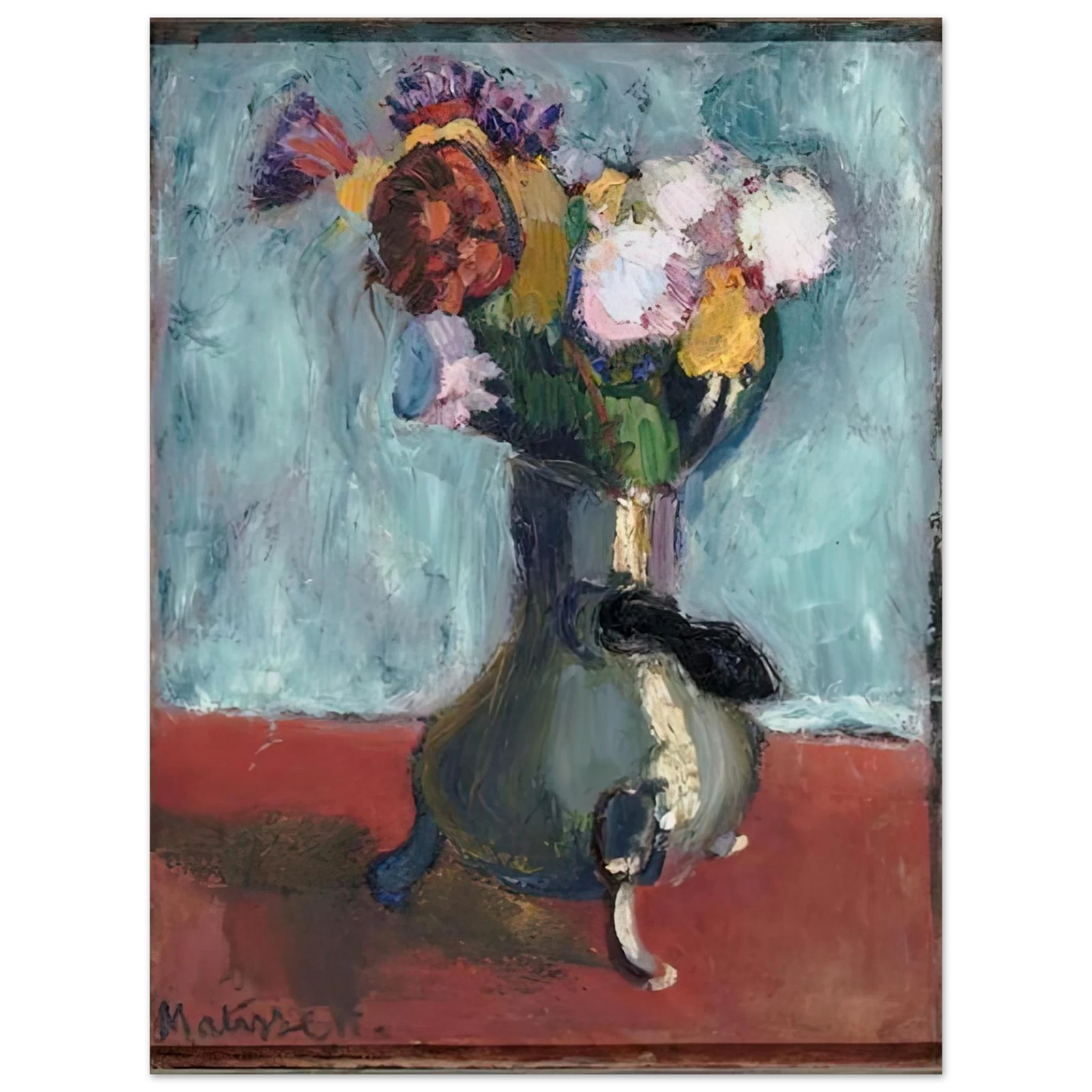 Henri Matisse - BOUQUET OF FLOWERS IN CHOCOLATE 1902  75x100 cm / 30x40inches Fine Art Poster