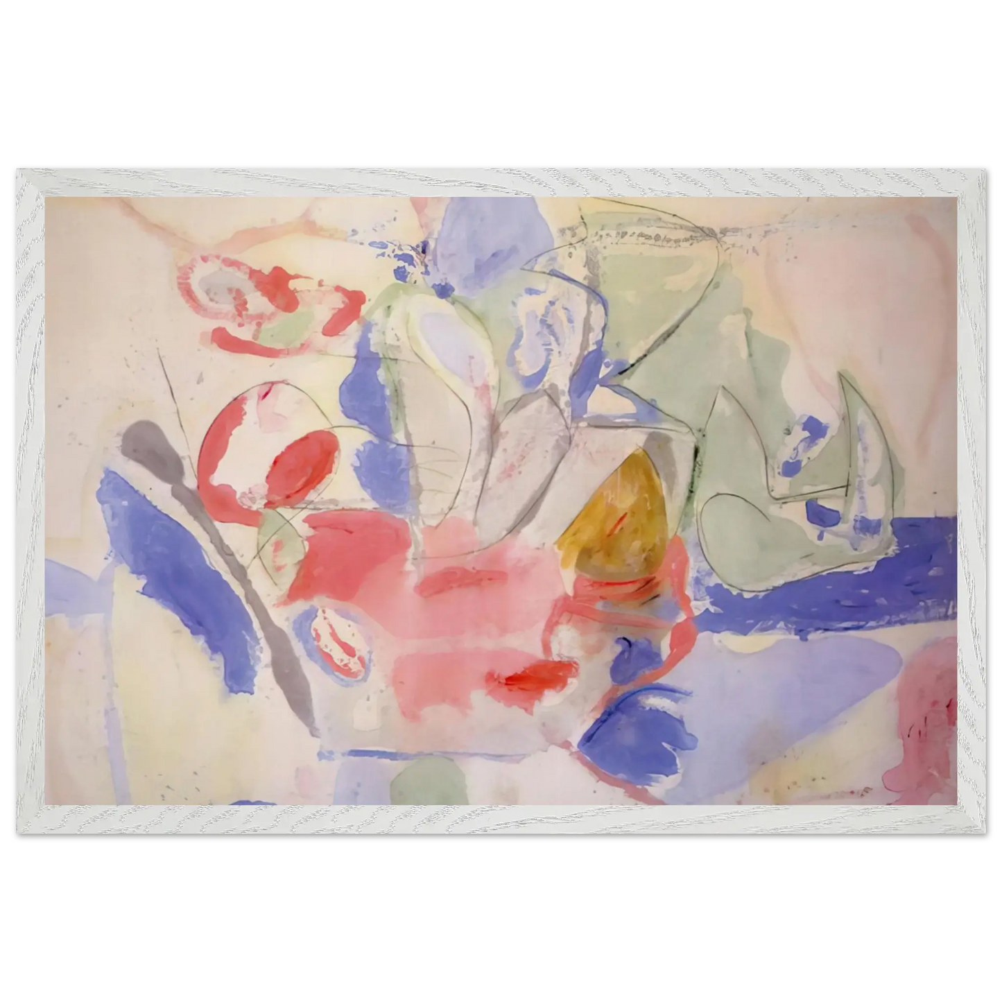 Helen Frankenthaler - Mountains and Sea - 1952 Wall art - A3 (29.7 x 42  cm) - Premium Wooden Framed Poster With Fine Art Paper - Black frame