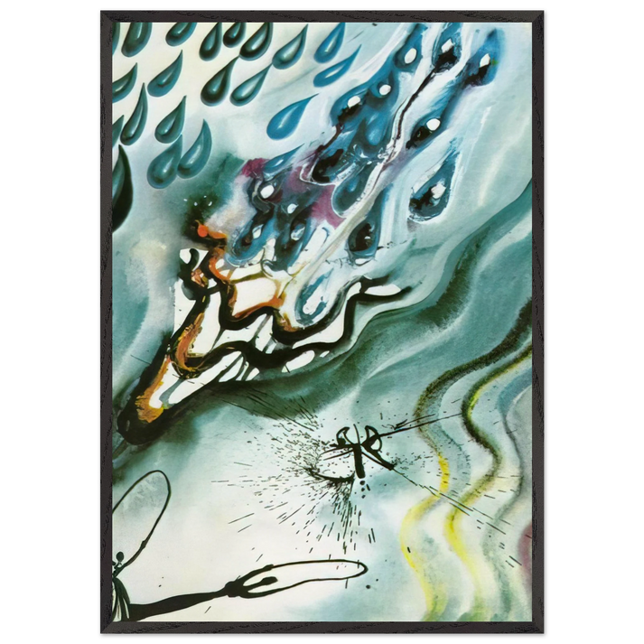 THE POOL OF TEARS - Salvador Dali 70x100 cm / 28x40 inches Framed Art Print – Black Wooden Frame