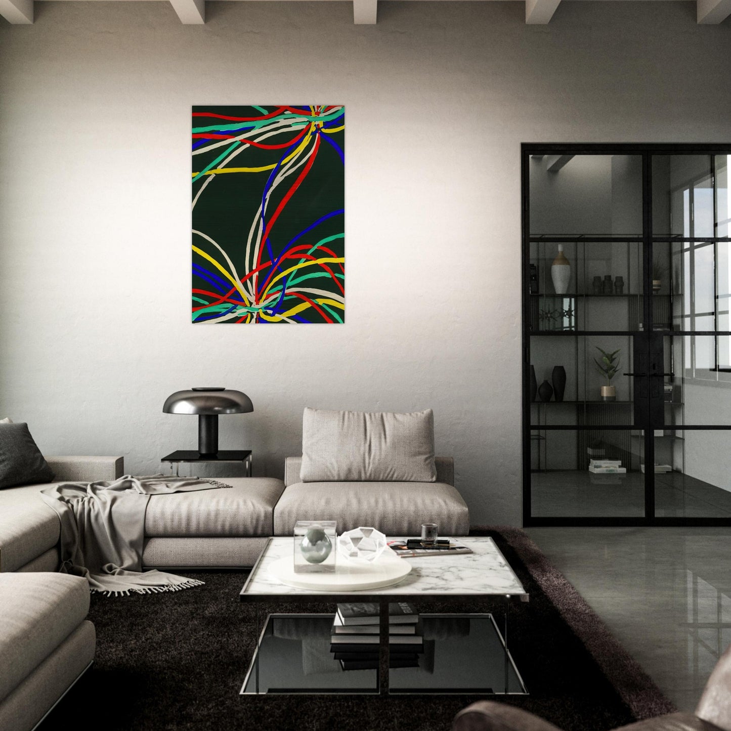 COMPOSITIONS COULEURS IDEES - Sonia Delaunay Brushed Aluminum Print - 70x100 cm / 28x40 inches | Sonia Delaunay Aluminum Print | Sonia Delaunay Prints