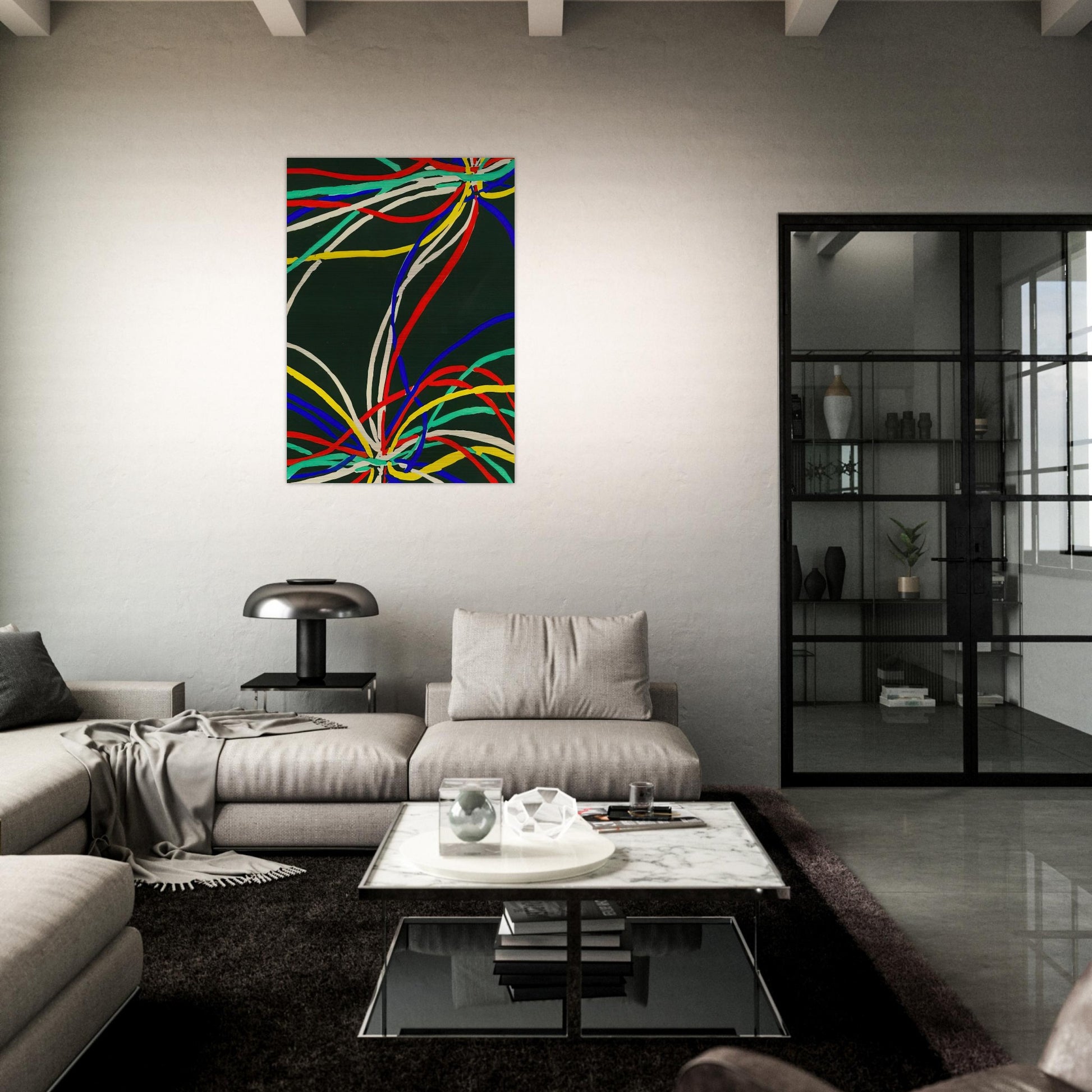 COMPOSITIONS COULEURS IDEES - Sonia Delaunay Brushed Aluminum Print - 70x100 cm / 28x40 inches | Sonia Delaunay Aluminum Print | Sonia Delaunay Prints