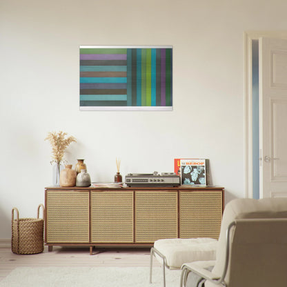 Horizontal Colour Bands and Vertical Colour Bands I - Sol LeWitt Brushed Aluminum Print - 70x100 cm / 28x40 inches | Sol LeWitt Aluminum Print | Sol LeWitt Prints