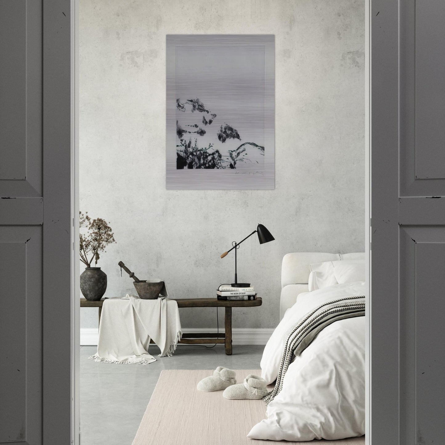 ANNONCIATION AND MOMENTS 383 1994 - Zao Wou-Ki Brushed Aluminum Print - 70x100 cm / 28x40 inches | Zao Wou-Ki Aluminum Print | Zao Wou-Ki Prints