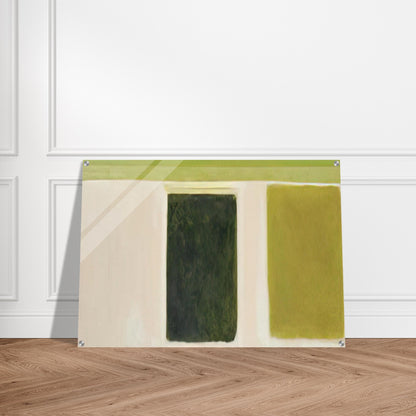 Double Green Sun-Box - 1967 - Theodoros Stamos Acrylic Print - 70x100 cm / 28x40″ inches