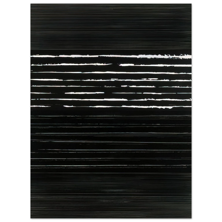 Pierre Soulages - Peinture 324 x 181 cm, 14 mars 1999 Polyptyque - 1999  75x100 cm / 30x40inches Fine Art Poster