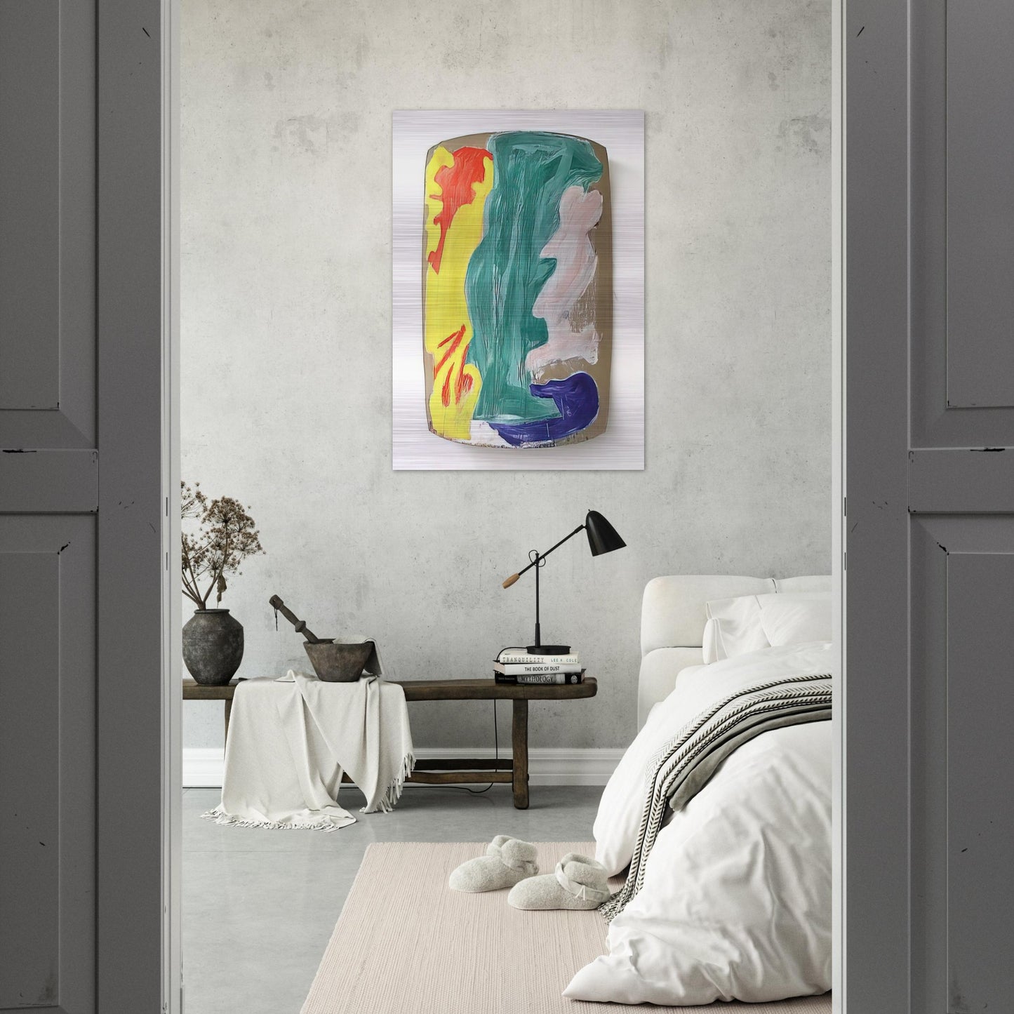 Baton - 1986 - Ron Gorchov Brushed Aluminum Print - 70x100 cm / 28x40 inches | Ron Gorchov Aluminum Print | Ron Gorchov Prints