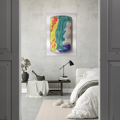 Baton - 1986 - Ron Gorchov Brushed Aluminum Print - 70x100 cm / 28x40 inches | Ron Gorchov Aluminum Print | Ron Gorchov Prints