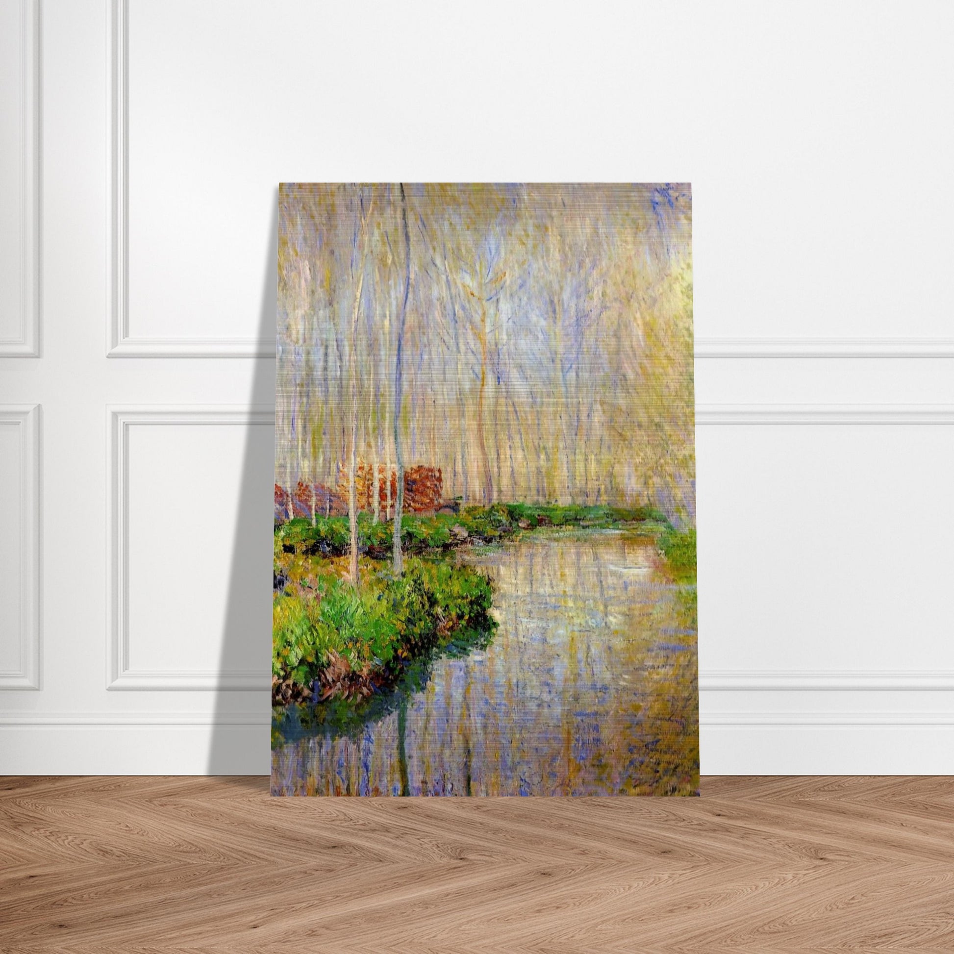 The River Epte - claude monet Brushed Aluminum Print - 70x100 cm / 28x40 inches | claude monet Aluminum Print | claude monet Prints
