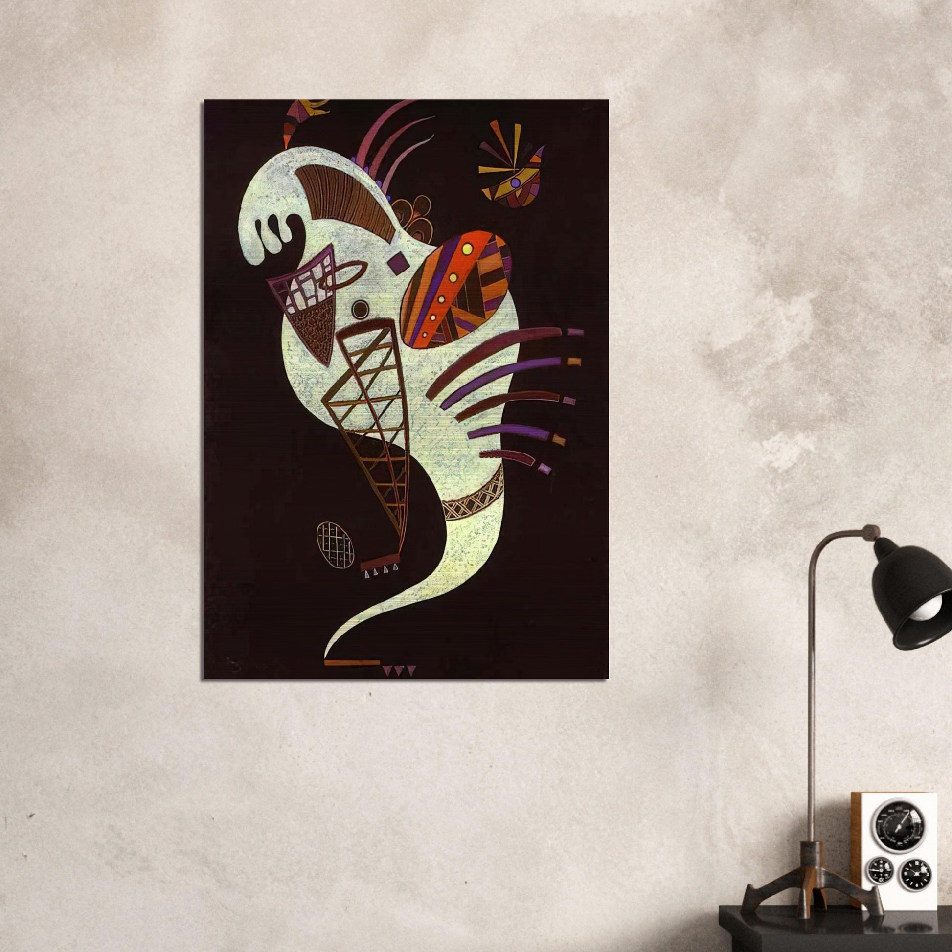 WHITE FIGURE 1943 - Wassily Kandinsky Brushed Aluminum Print - 70x100 cm / 28x40 inches | Wassily Kandinsky Aluminum Print | Wassily Kandinsky Prints