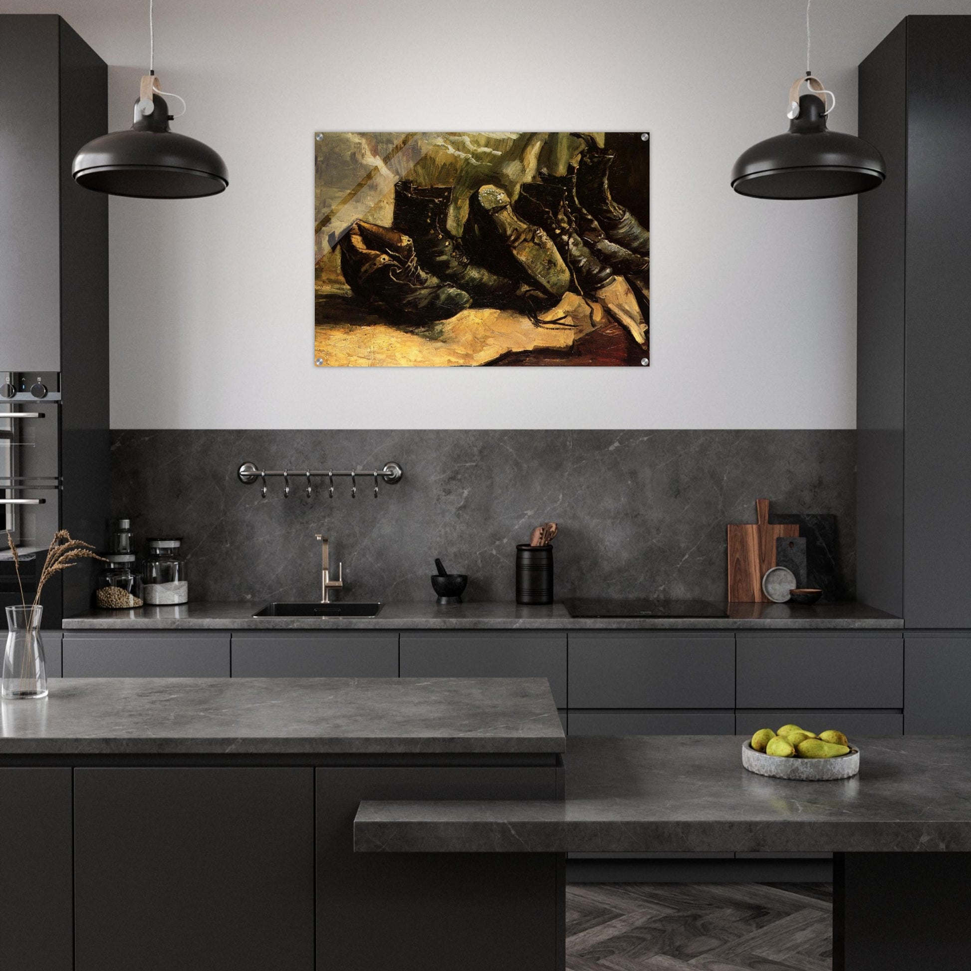 Three Pairs of Shoes - Vincent van Gogh Acrylic Print - 70x100 cm / 28x40″ inches | Vincent van Gogh Wall Art | Vincent van Gogh Prints