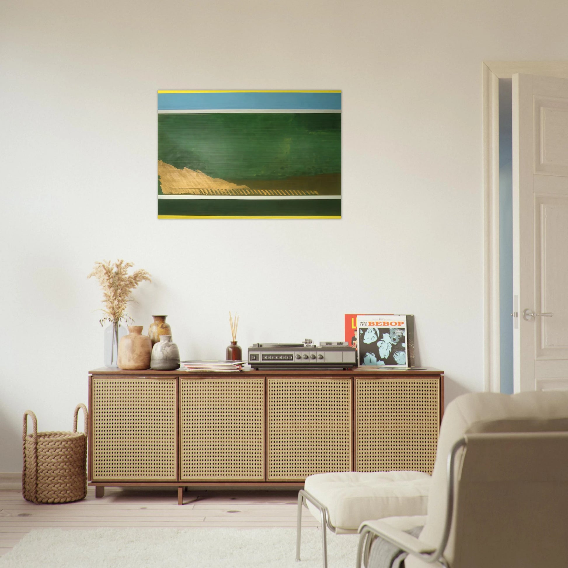 Heaven and Earth - 1967 - Ronnie Landfield Brushed Aluminum Print - 70x100 cm / 28x40 inches | Ronnie Landfield Aluminum Print | Ronnie Landfield Prints