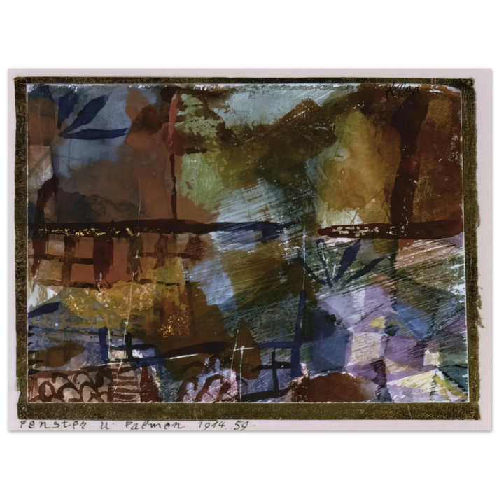 Paul Klee - WINDOWS AND PALM TREES 1914  75x100 cm / 30x40inches Fine Art Poster