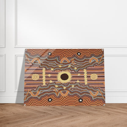 Untitled - 1990 - Clifford Possum Tjapaltjarri Acrylic Print - 70x100 cm / 28x40″ inches