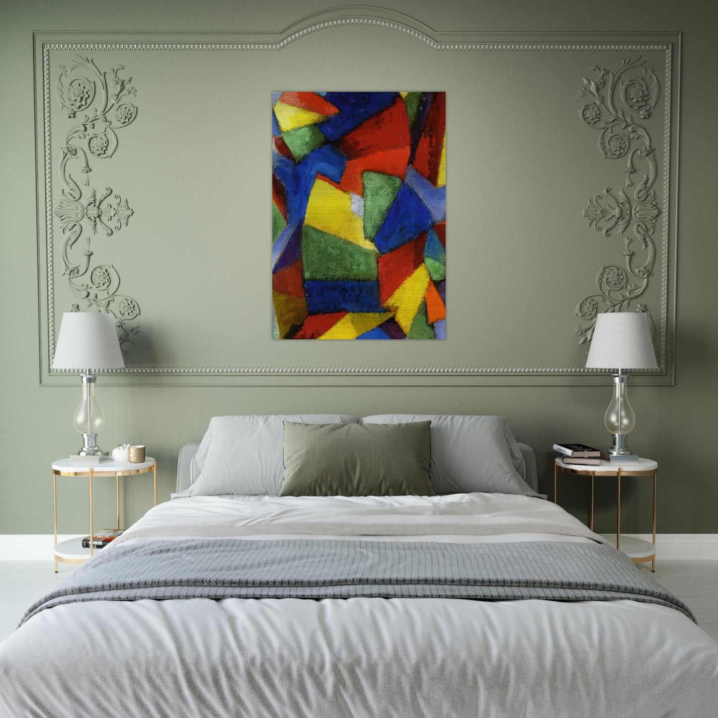 Synchromy in Blue-Violet - 1912 - Morgan Russell Brushed Aluminum Print - 70x100 cm / 28x40 inches | Morgan Russell Aluminum Print | Morgan Russell Prints