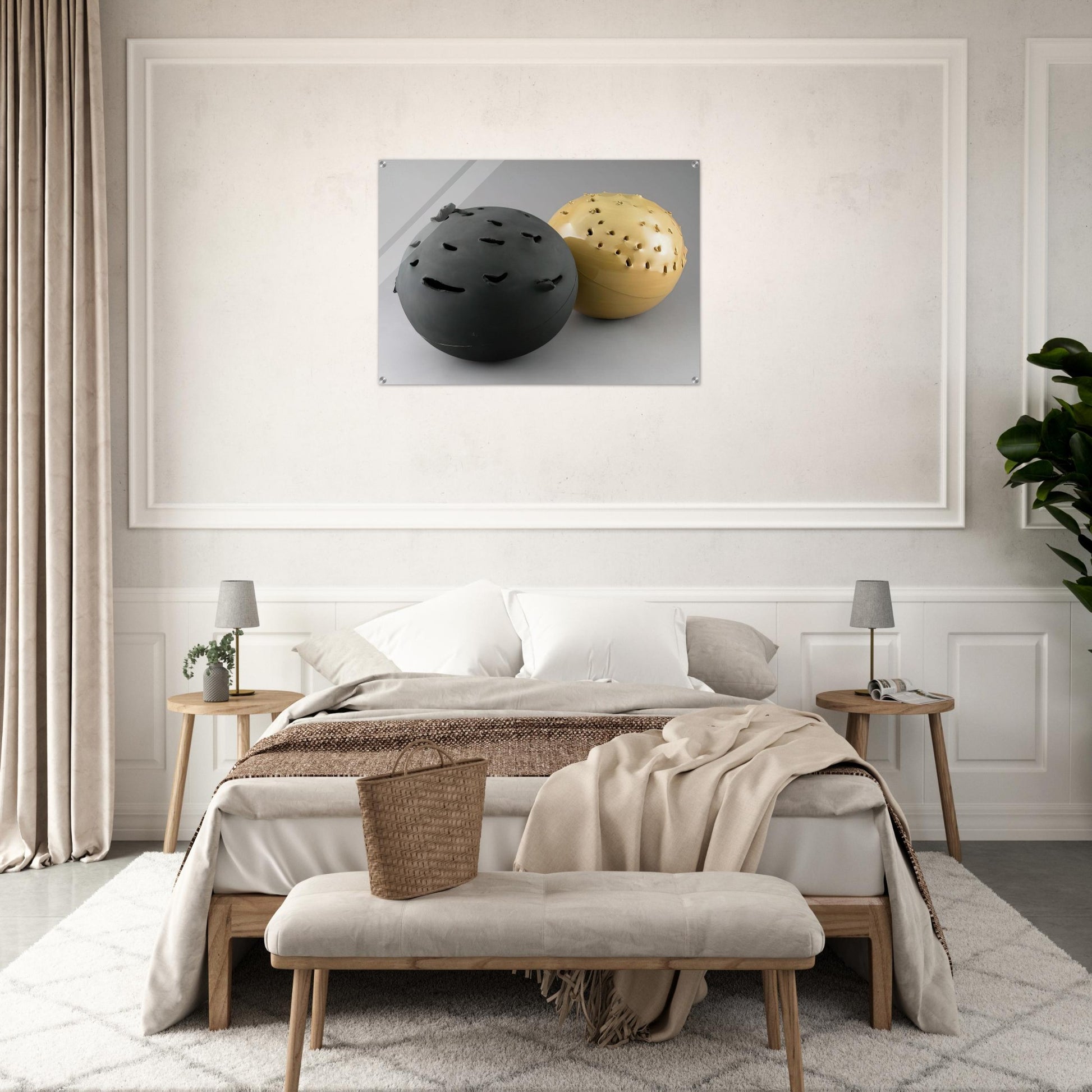 Sphere - 1957 - Lucio Fontana Acrylic Print - 70x100 cm / 28x40″ inches