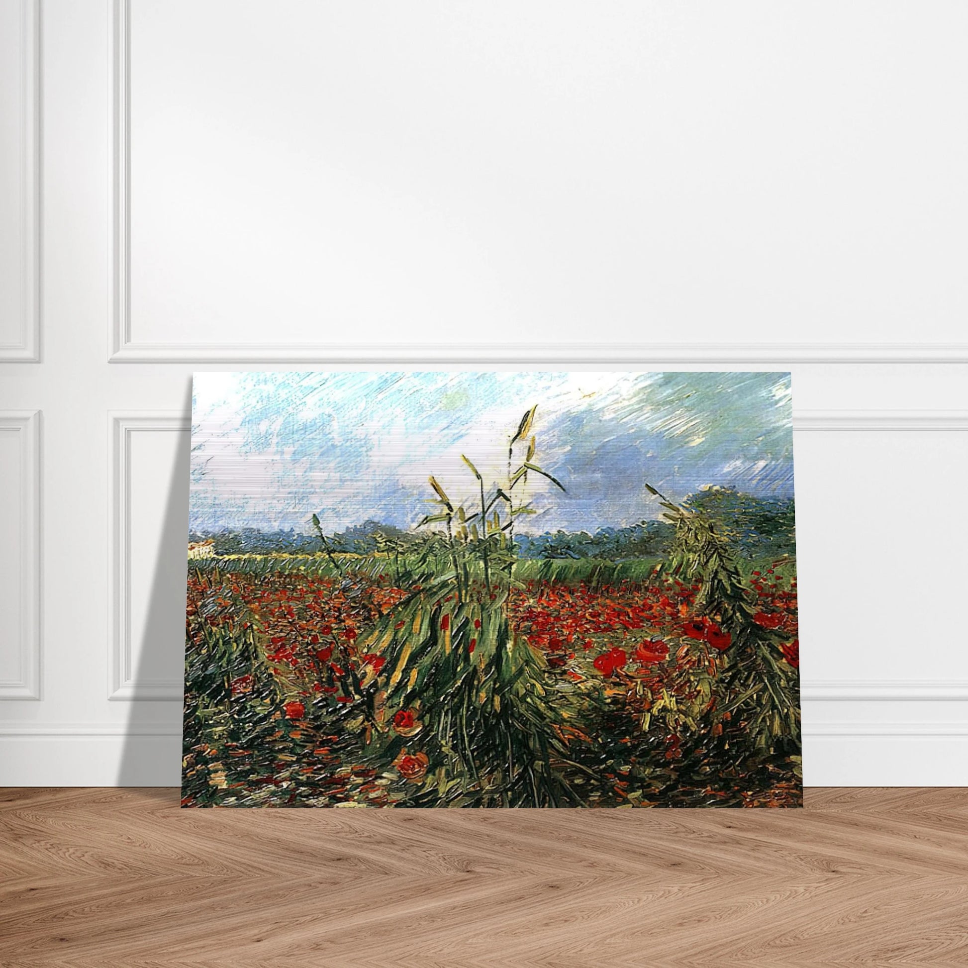 Green Ears of Wheat - Vincent van Gogh Brushed Aluminum Print - 70x100 cm / 28x40 inches | Vincent van Gogh Aluminum Print | Vincent van Gogh Prints