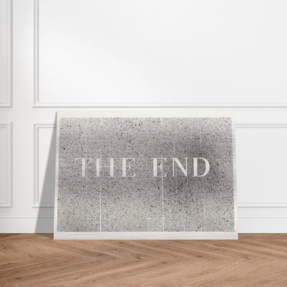 THE END 60 2005 - Edward Ruscha Brushed Aluminum Print - 70x100 cm / 28x40 inches | Edward Ruscha Aluminum Print | Edward Ruscha Prints