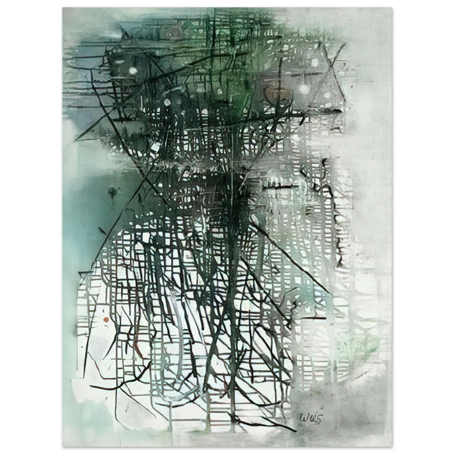 Wols - Composition - Art Informel  75x100 cm / 30x40inches Fine Art Poster